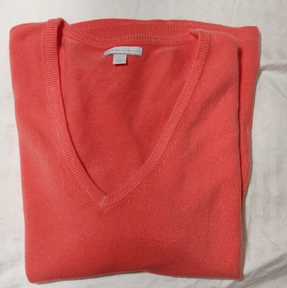 New York & Company Sweaters - Coral V-Neck Sweater NY& Company
